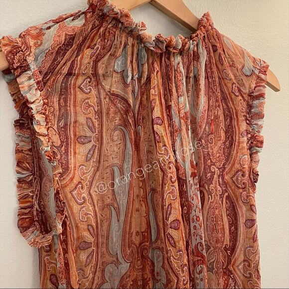 ZIMMERMANN Red Paisley Blouse 1 - Picture 15 of 16